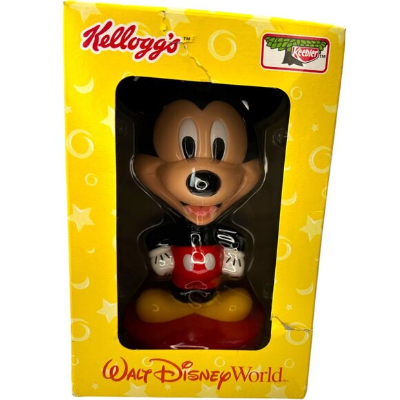 Walt Disney World, Kellogg's Keebler Other - Vtg Walt Disney World Kellog's Keebler MICKEY MOUSE Bobble Head 8" NIB Read